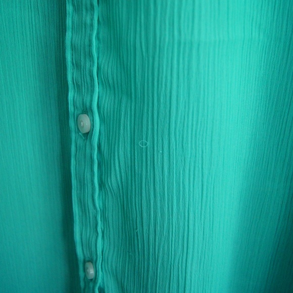 Aqua Hollister Sleeveless Button-Down - Picture 7 of 8